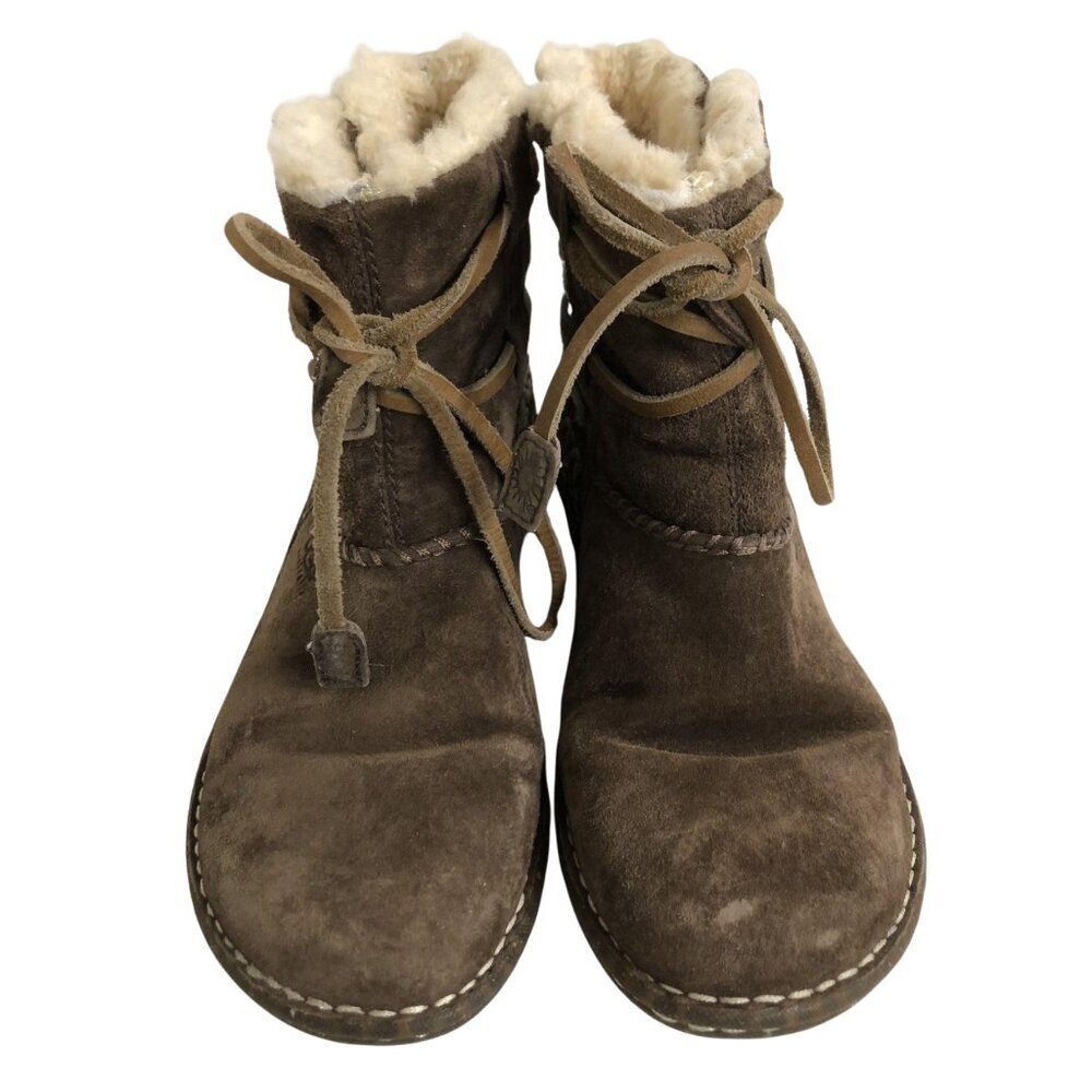 UGG Australia Cove Ankle Boots Size: 7 Brown Lace Up Shearling Suede S/N 5178 - Picture 5 of 7